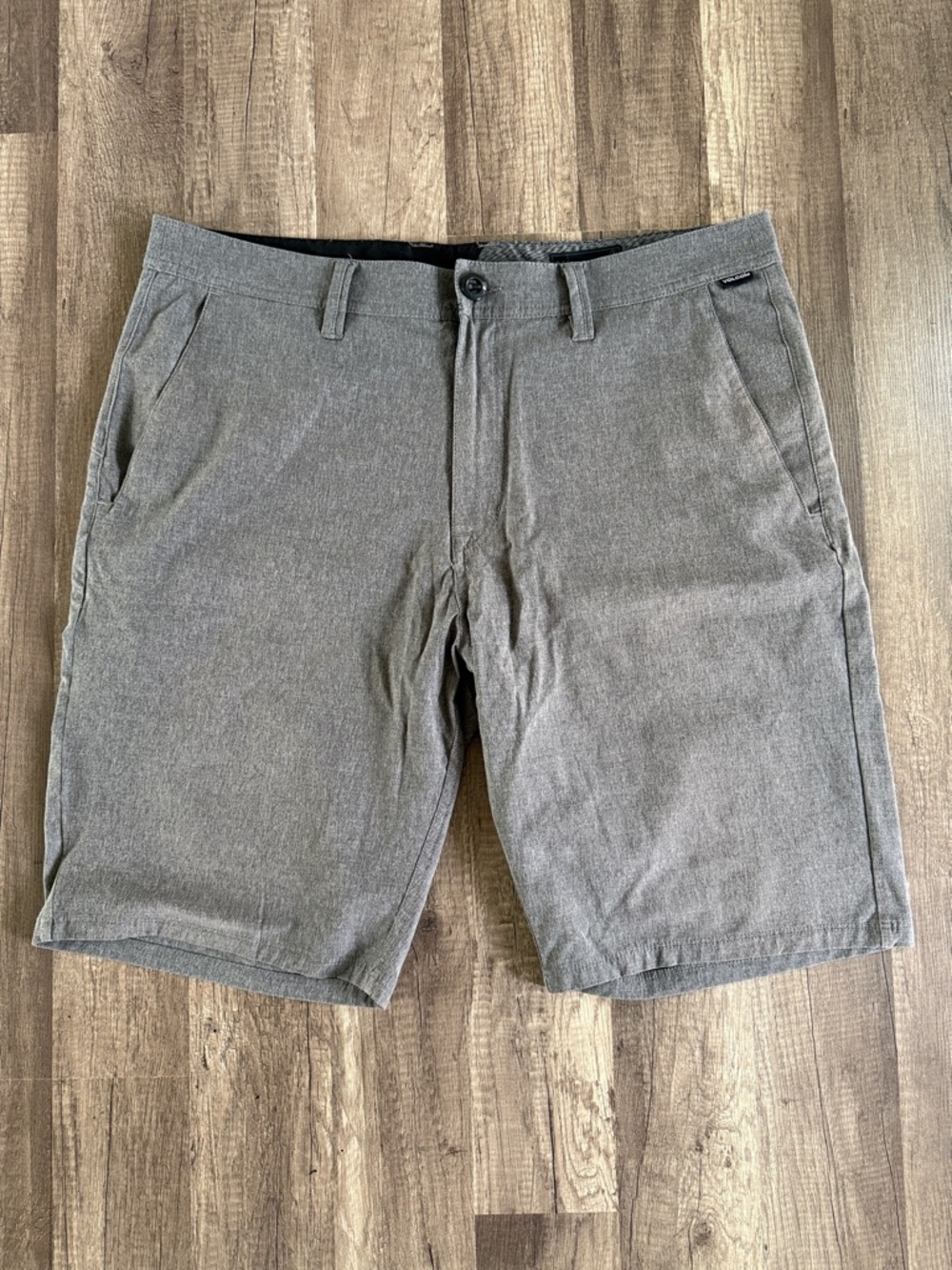 Volcom Shorts Gray Modern Stretch Chino Shorts Size 36